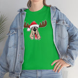 Christmas Moose Hound Unisex Heavy Cotton Tee