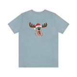 Christmas Moose Hound Bella Canvas Unisex Jersey Short Sleeve Tee