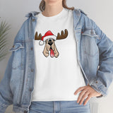 Christmas Moose Hound Unisex Heavy Cotton Tee