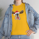 Christmas Moose Hound Unisex Heavy Cotton Tee