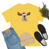 Christmas Moose Hound Unisex Heavy Cotton Tee