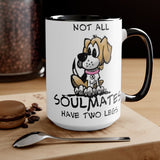 Beagle Soulmates Two-Tone Coffee Mugs, 15oz
