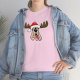 Christmas Moose Hound Unisex Heavy Cotton Tee | The Bloodhound Shop