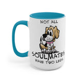 Beagle Soulmates Two-Tone Coffee Mugs, 15oz | The Bloodhound Shop