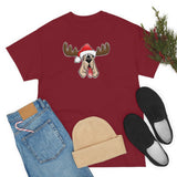 Christmas Moose Hound Unisex Heavy Cotton Tee | The Bloodhound Shop