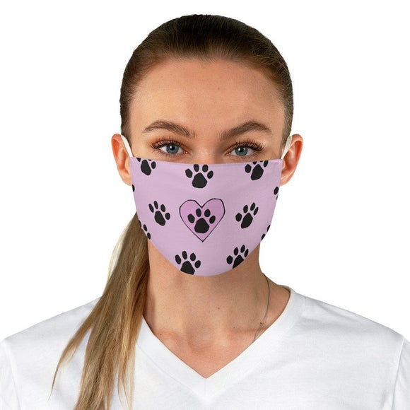 Paw Print FBC Pink Fabric Face Mask