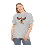 Christmas Moose Hound Unisex Heavy Cotton Tee | The Bloodhound Shop