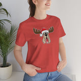 Christmas Moose Hound Bella Canvas Unisex Jersey Short Sleeve Tee