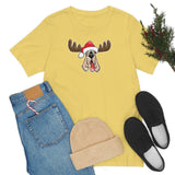 Christmas Moose Hound Bella Canvas Unisex Jersey Short Sleeve Tee