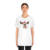 Christmas Moose Hound Bella Canvas Unisex Jersey Short Sleeve Tee