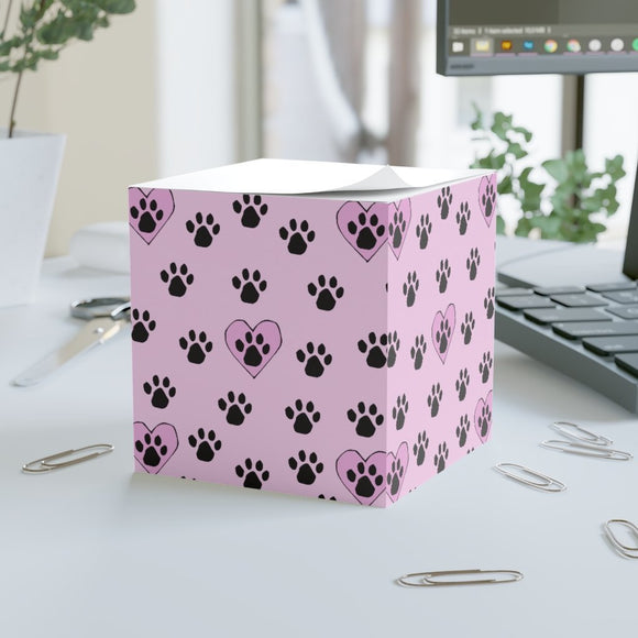 Heart Paw Design FBC Note Cube Pink