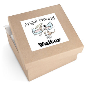 Angel Hound Walter Square Stickers, Indoor\Outdoor | The Bloodhound Shop