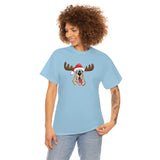 Christmas Moose Hound Unisex Heavy Cotton Tee