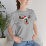 Christmas Moose Hound Bella Canvas Unisex Jersey Short Sleeve Tee | The Bloodhound Shop