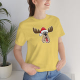 Christmas Moose Hound Bella Canvas Unisex Jersey Short Sleeve Tee