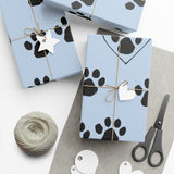Heart and Paw Design Gift Wrap Paper, 1pc | The Bloodhound Shop