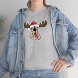 Christmas Moose Hound Unisex Heavy Cotton Tee | The Bloodhound Shop