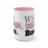Wifey Dog Mom Boss FBC Accent Mug