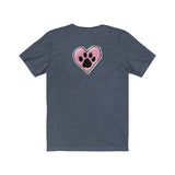 2021 LV Maltese w/ Heart Paw Back FBC Unisex Jersey Short Sleeve Tee