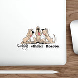 Three Red Hounds Die-Cut Stickers | The Bloodhound Shop