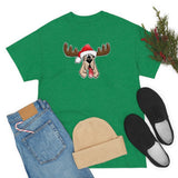 Christmas Moose Hound Unisex Heavy Cotton Tee