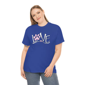 Paw Love Unisex Heavy Cotton Tee | The Bloodhound Shop