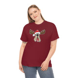 Christmas Moose Hound Unisex Heavy Cotton Tee | The Bloodhound Shop