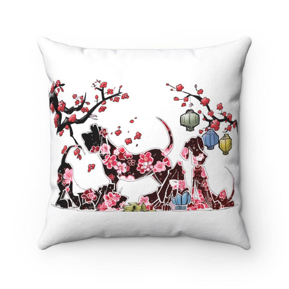 Chinese New Year Spun Polyester Square Pillow - The Bloodhound Shop
