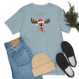 Christmas Moose Hound Bella Canvas Unisex Jersey Short Sleeve Tee | The Bloodhound Shop