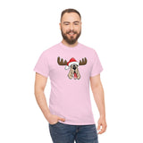 Christmas Moose Hound Unisex Heavy Cotton Tee | The Bloodhound Shop