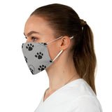 Paw Print FBC Grey Fabric Face Mask