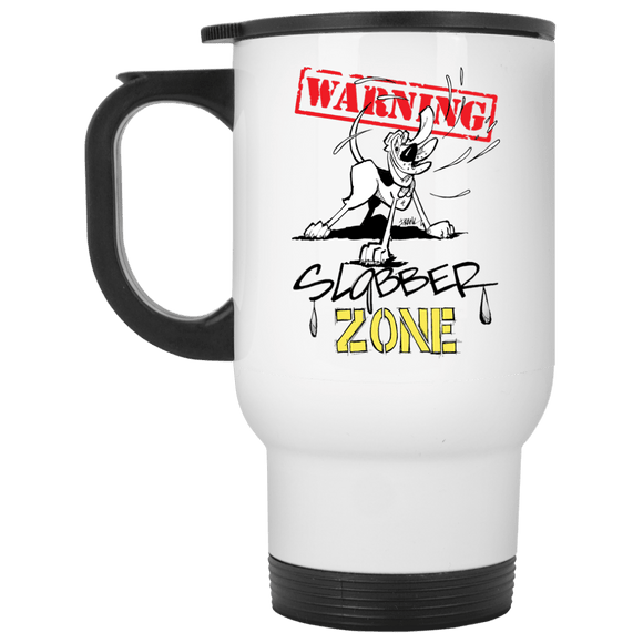 Slobber Zone Hound White Travel Mug - The Bloodhound Shop