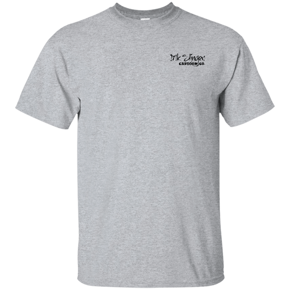 Warning Slober Zone (Back Print) Gildan Ultra Cotton T-Shirt - The Bloodhound Shop