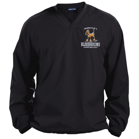 Property of a Bloodhound Specialty Sport-Tek Pullover V-Neck Windshirt - The Bloodhound Shop