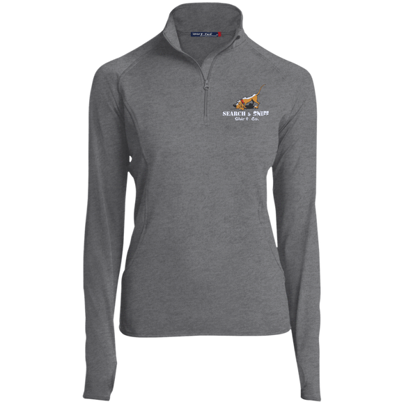 Search and Sniff Specialty Sport-Tek Women's 1/2 Zip Performance Pullover - The Bloodhound Shop