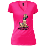 Whiskey Collection District Junior's Vintage Wash V-Neck T-Shirt - The Bloodhound Shop