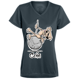 Wrecking Ball Hound Custom Cain Augusta Ladies' Wicking T-Shirt - The Bloodhound Shop