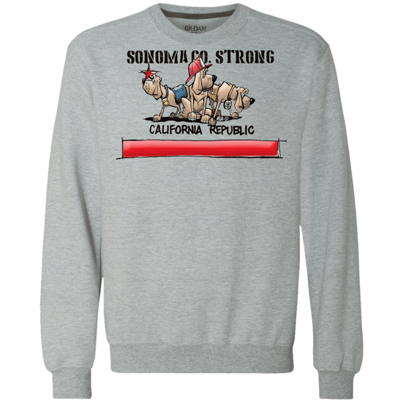 Sonoma Co. Strong Gildan Heavyweight Crewneck Sweatshirt 9 oz. - The Bloodhound Shop