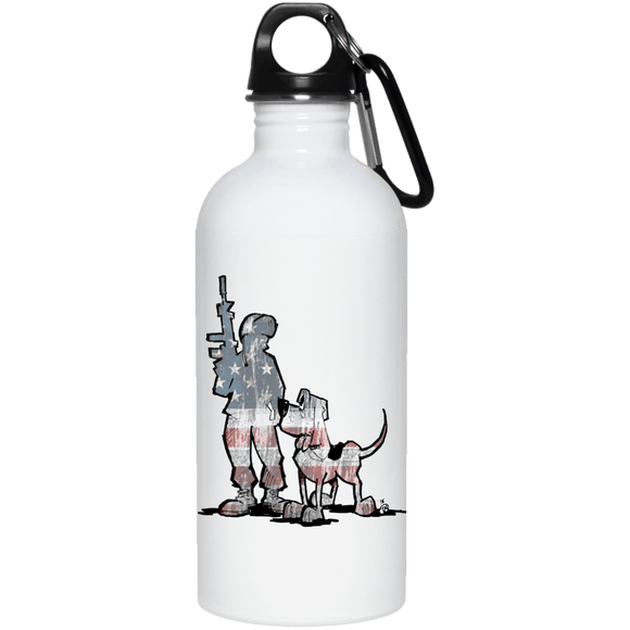 Soldier Hound 20 oz. Stainless Steel Water Bottle - The Bloodhound Shop