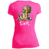 Pals (Back Print) District Junior's Vintage Wash V-Neck T-Shirt - The Bloodhound Shop