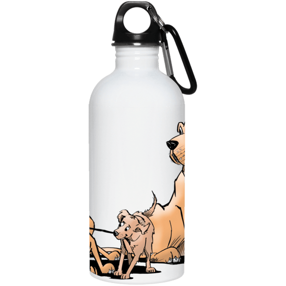 Palmers Playful Pups 20 oz. Stainless Steel Water Bottle - The Bloodhound Shop