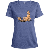 Palmers Playful Pups Sport-Tek Ladies' Heather Dri-Fit Moisture-Wicking T-Shirt - The Bloodhound Shop
