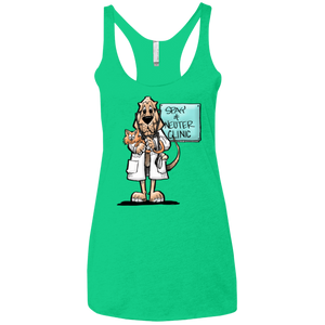 Veterinarian Hound Next Level Ladies' Triblend Racerback Tank - The Bloodhound Shop