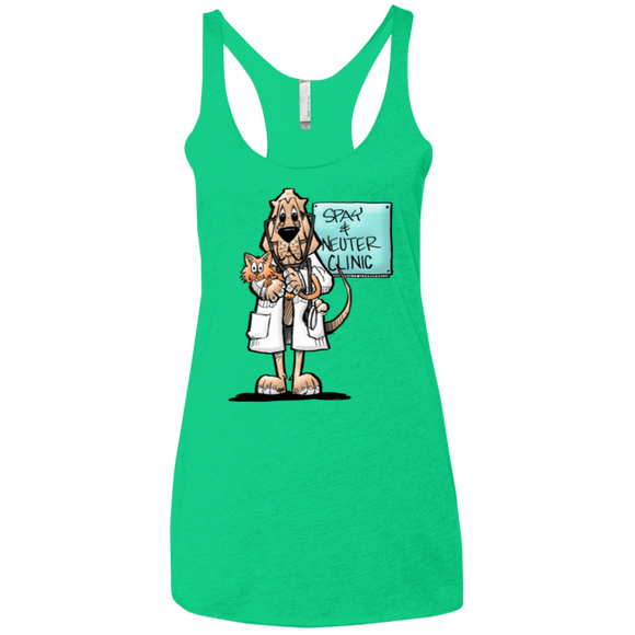 Veterinarian Hound Next Level Ladies' Triblend Racerback Tank - The Bloodhound Shop