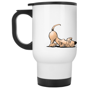 Palmers Horse'n Around White Travel Mug - The Bloodhound Shop