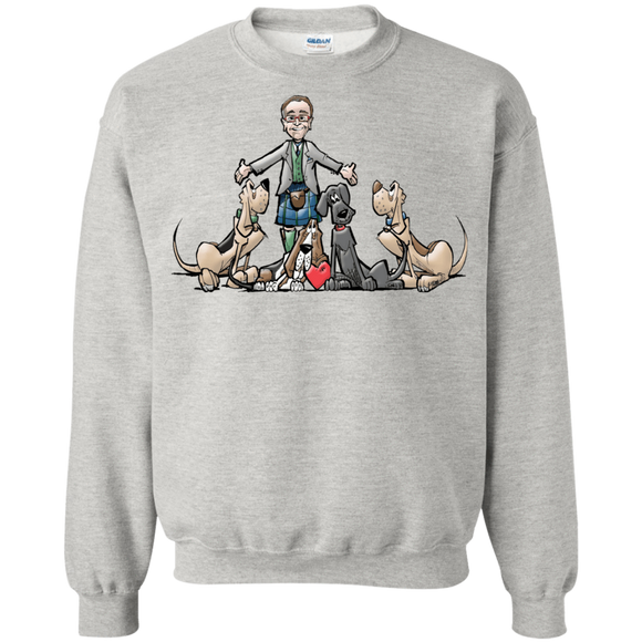 Tim's Hound Love Gildan Crewneck Pullover Sweatshirt  8 oz. - The Bloodhound Shop