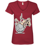 Wrecking Ball Hound Anvil Ladies' V-Neck T-Shirt - The Bloodhound Shop