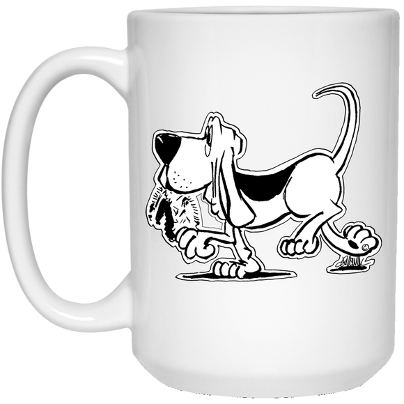 Retro Hound 15 oz. White Mug - The Bloodhound Shop