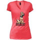 Whiskey Collection District Junior's Vintage Wash V-Neck T-Shirt - The Bloodhound Shop