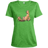 Palmers Playful Pups Sport-Tek Ladies' Heather Dri-Fit Moisture-Wicking T-Shirt - The Bloodhound Shop